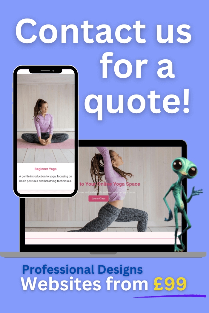 A simple website design showcasing a business services.