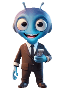 Mascot image for websites in Calderdale Merchant Services , Bish , Bash , Bosh